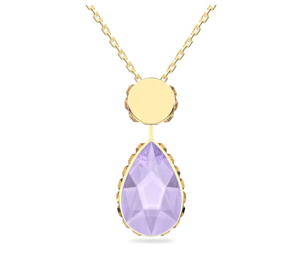 Swarovski 5619786 Collana Orbita Taglio Drop Piccola Multicolore Placcato Oro