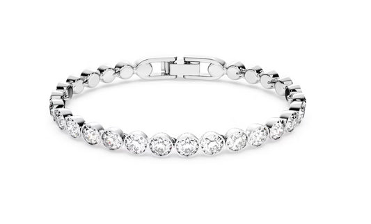 Swarovski 1791305 Round Cut Tennis Bracelet White Rhodium Plated