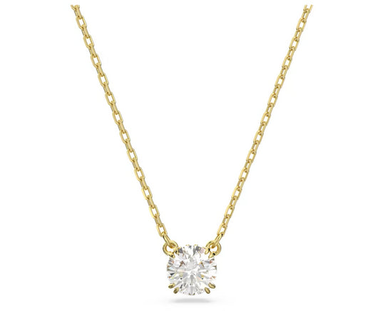 Swarovski 5636703 Pendente Constella Taglio tondo Bianco Placcato Oro
