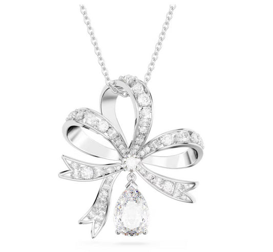Swarovski 5647561 Pendente Volta Fiocco Grande Bianco Placcato Rodio