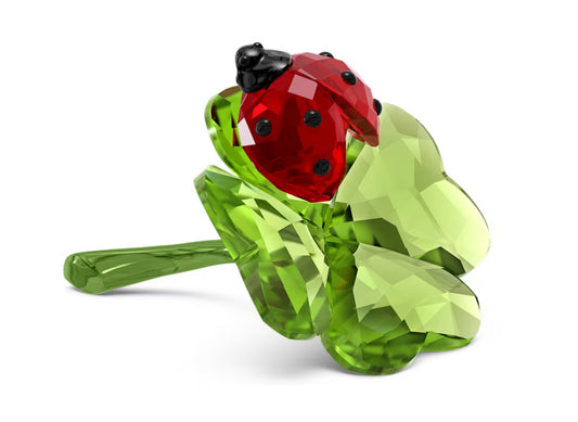 Swarovski 5666852 Idyllia Ladybug and Four-Leaf Clover