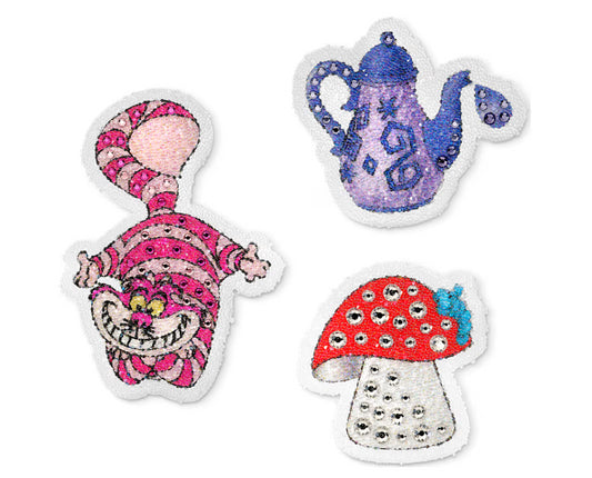 Swarovski 5689428 Removable stickers Alice in Wonderland Cat, Teapot and Mushroom