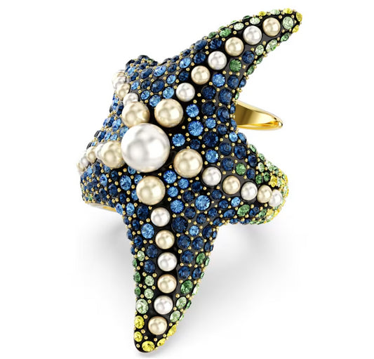 Swarovski 5686986 Cocktail ring Idyllia Crystal pearls Starfish Size 60