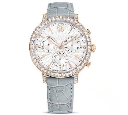 Swarovski 5702851 Orologio Matrix Tennis Chrono Cinturino in pelle Grigio