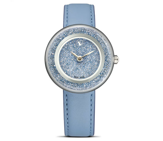 Swarovski 5681733 Orologio Crystalline Lustre Cinturino in pelle, Blu