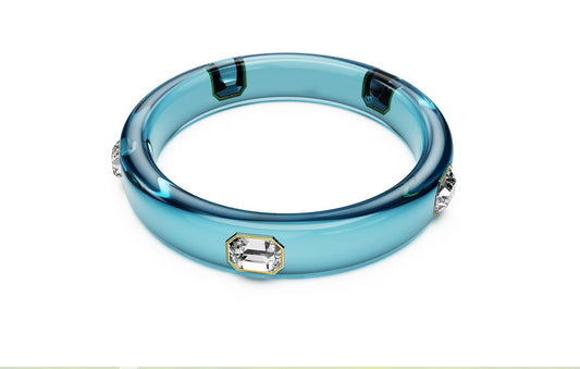 Swarovski 5714389 Bracciale rigido Dulcis Taglio ottagonale, Blu taglia S