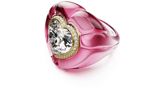 Swarovski 5709992 Anello cocktail Dulcis Cuore Rosa taglia 52