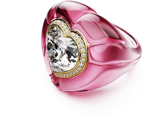 Swarovski 5709995 Anello cocktail Dulcis Cuore Rosa Taglia 58