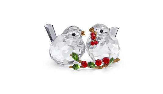SWAROVSKI 5701371 Idyllia Coppia di Uccelli e Bacche