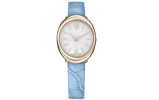 SWAROVSKI 5717539 Orologio Imber in pelle Blu Finitura in tonalita champagne