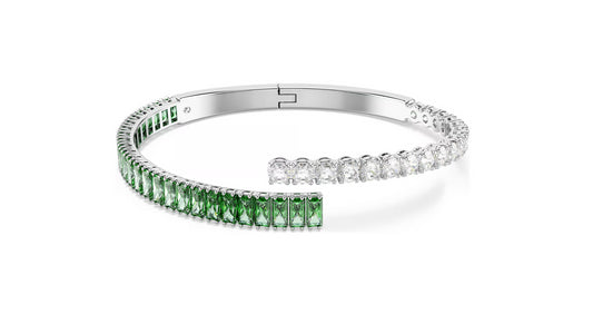SWAROVSKI 5722462 Bracciale rigido Matrix Taglio misto Verde taglia L