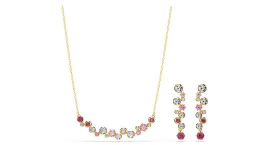 SWAROVSKI 5722542 Set Constella Taglio misto Multicolore Placcato color oro