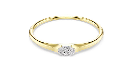 SWAROVSKI 5724599 Bracciale rigido Dextera Taglio Round Bianco,Placcato oro Tg S