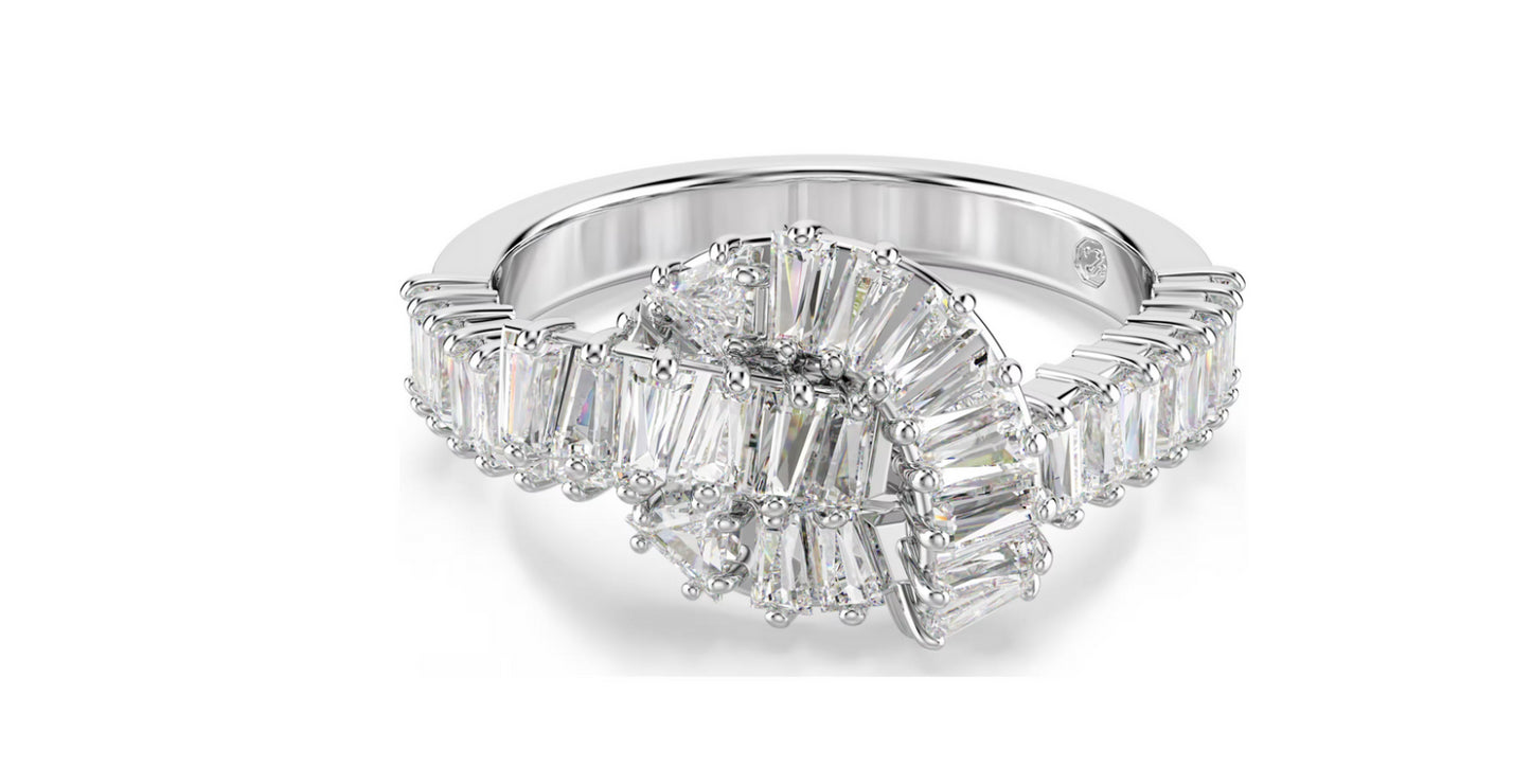 SWAROVSKI 5727112 Anello Matrix Nodo Bianco Taglia 58