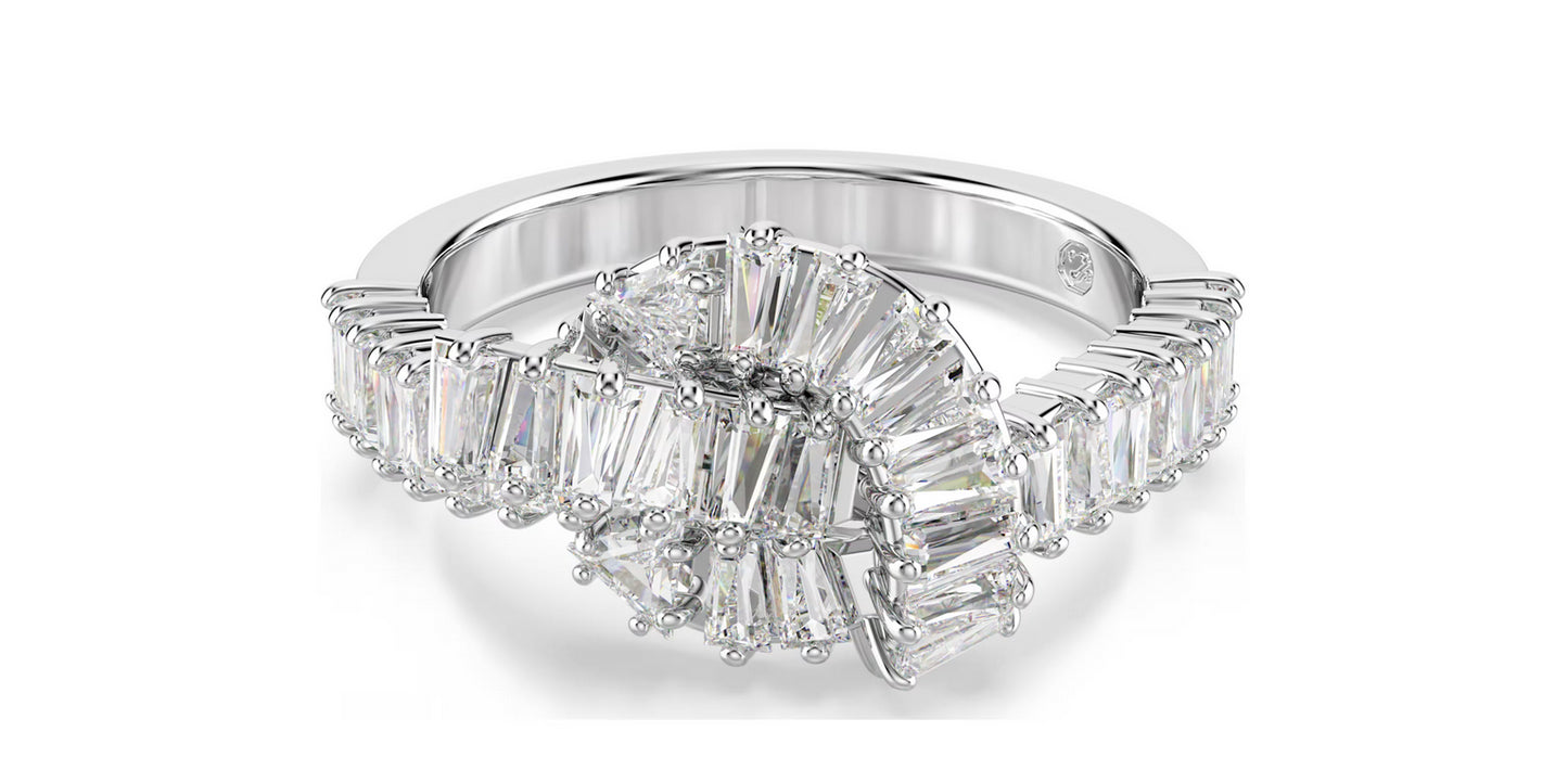 SWAROVSKI 5727119 Anello Matrix Nodo Bianco Taglia 52