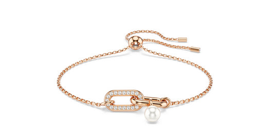 SWAROVSKI 5728588 Braccialetto Constella Bianco Placcato oro rosa