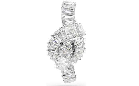 SWAROVSKI 5731102 Spilletta Matrix Taglio baguette Nodo Bianca