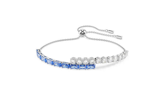 SWAROVSKI 5732266 Braccialetto Matrix Taglio misto Blu Placcato rodio