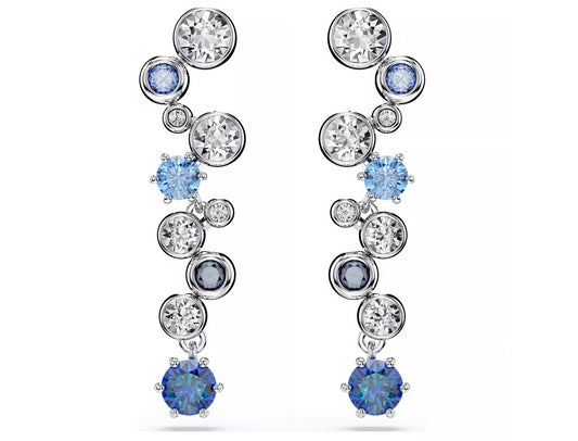 SWAROVSKI 5732775 Orecchini pendenti Constella Taglio misto Blu Placcato rodio