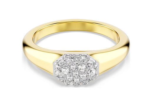 SWAROVSKI 5732853 Anello Dextera Taglio misto Bianco Placcato oro Taglia 52