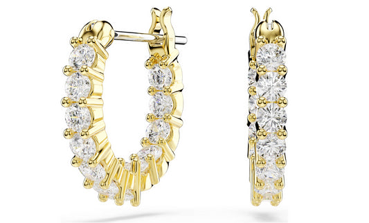 SWAROVSKI 5733398 Orecchini a cerchio Matrix Vittore Bianchi Placcato oro