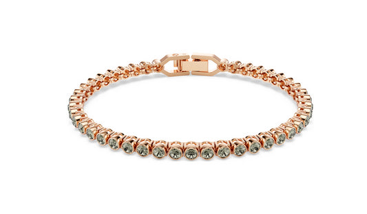 SWAROVSKI 5734240 Bracciale Tennis Imber Emily Taglio Round Nero