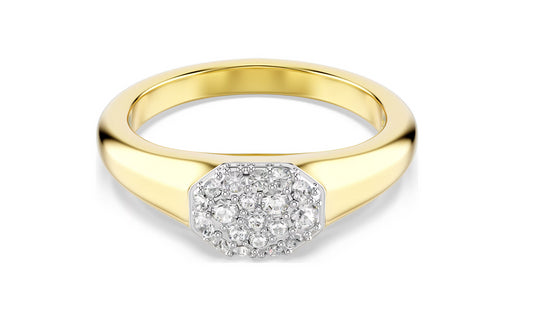 SWAROVSKI 5736242 Anello Dextera Taglio misto, Bianco Placcato oro Taglia 58