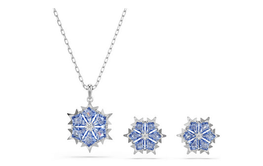 Swarovski 5734243 Set Magic Fiocco Di Neve Blu Placcato rodio