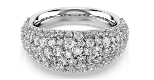 Swarovski 5737597 Anello Sublima Bianco, Placcato rodio Taglia 55