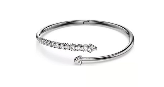 Swarovski 5723171 Bracciale rigido Sublima Bianco Placcato rutenio Taglia M