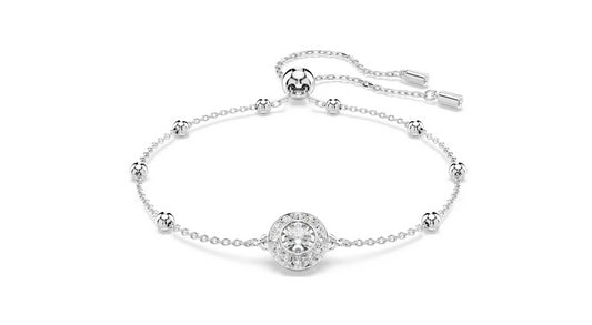Swarovski 5733196 Braccialetto Una Angelic Taglio Round Bianco Placcato rodio