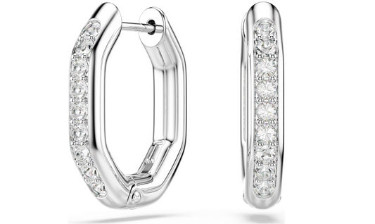 Swarovski 5724585 Orecchini a cerchio Dextera Forma ottagonale Bianchi