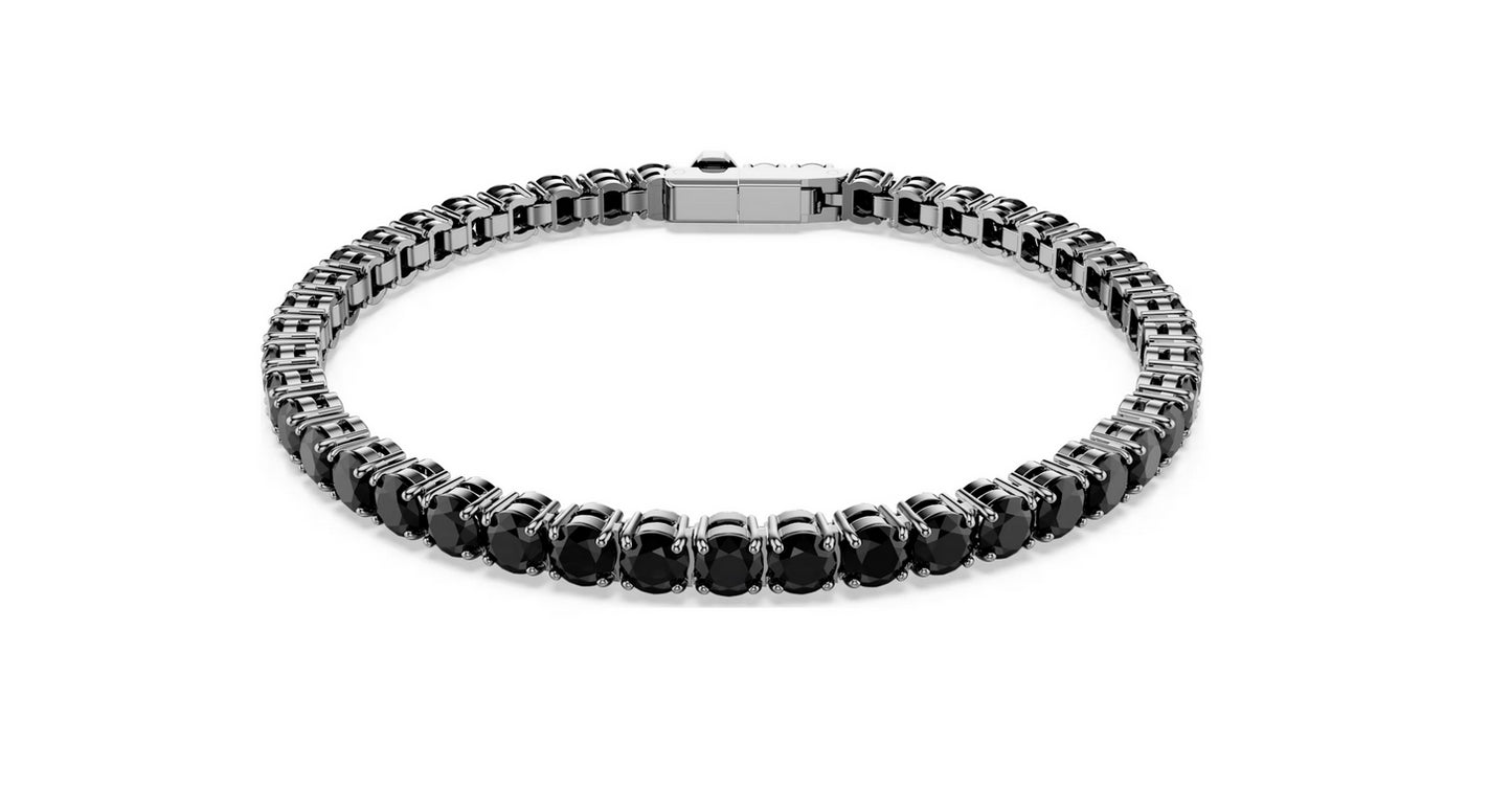 Swarovski 5696032 Bracciale Tennis Matrix Taglio Round Nero taglia S