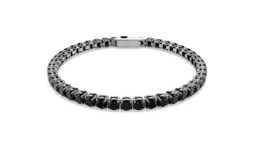 Swarovski 5696031 Bracciale Tennis Matrix Taglio Round Nero Taglia M