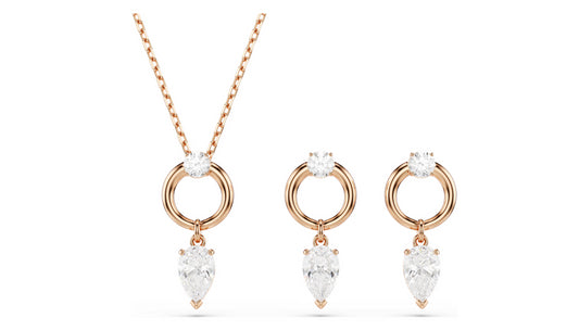 Swarovski 5733808 Set Mesmera Taglio Pear Taglio Round Bianco Placcato oro