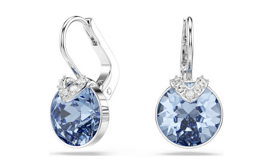 Swarovski 5734234 Orecchini pendenti Bella V Taglio Round Blu Placcato rodio
