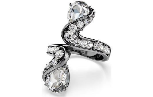 Swarovski 5709272 Anello aperto The Vienna Collection Piuma Bianco Taglia 55