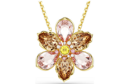 Swarovski 5735227 Pendente e spilla Idyllia Taglio misto Fiore Multicolore