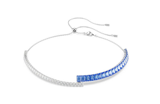 Swarovski 5722464 Girocollo Matrix Taglio misto Blu Placcato rodio