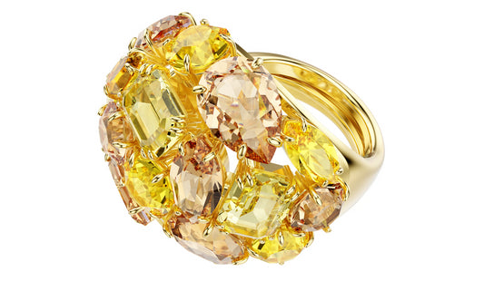 Swarovski 5739823 Anello cocktail Gema Taglio misto Giallo taglia 55-60