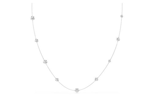 Swarovski 5733197 Collana Una Angelic Taglio Round Bianca Placcato rodio