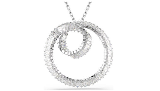 Swarovski 5727114 Pendente Matrix Taglio baguette Bianco Placcato rodio