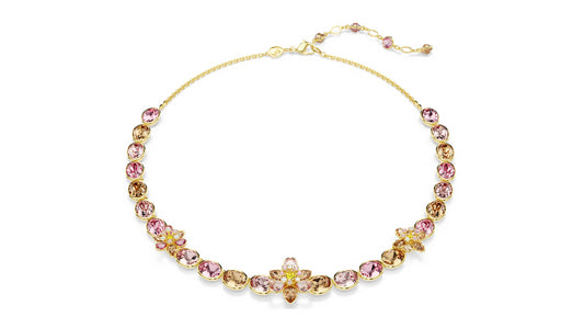 Swarovski 5732385 Collana Idyllia Taglio misto Fiore Multicolore Placcato oro
