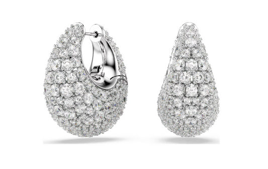 Swarovski 5732281 Orecchini Sublima Grandi Bianchi Placcato rodio
