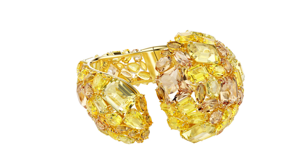 Swarovski 5718511 Gema Armreif, vergoldet, Größe M