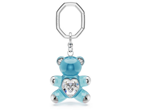 Swarovski 5733826 Portachiavi Teddy Orso Blu Placcato rodio