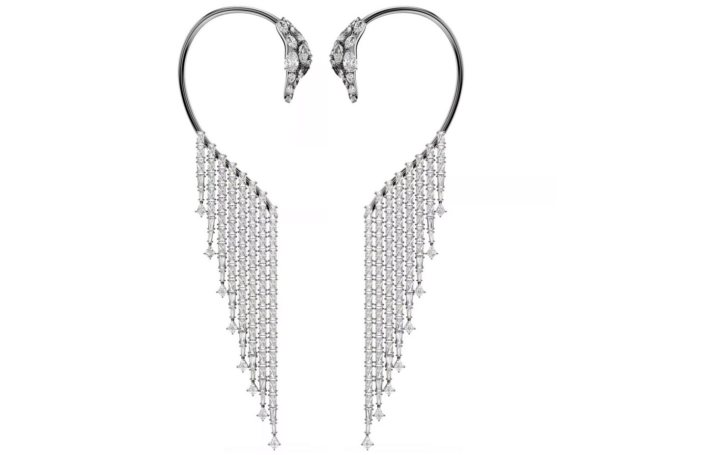 Swarovski 5714555 Orecchini ear cuff The Vienna Collection Cigno Bianchi