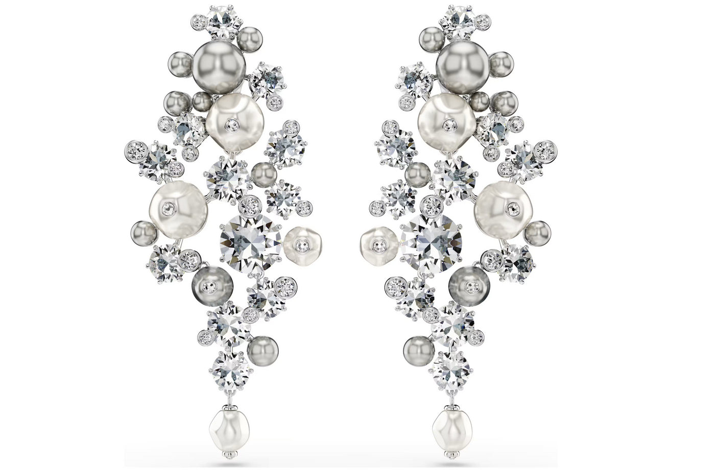 Swarovski 5722498 Orecchini Constella Crystal Pearl Taglio Round Bianchi