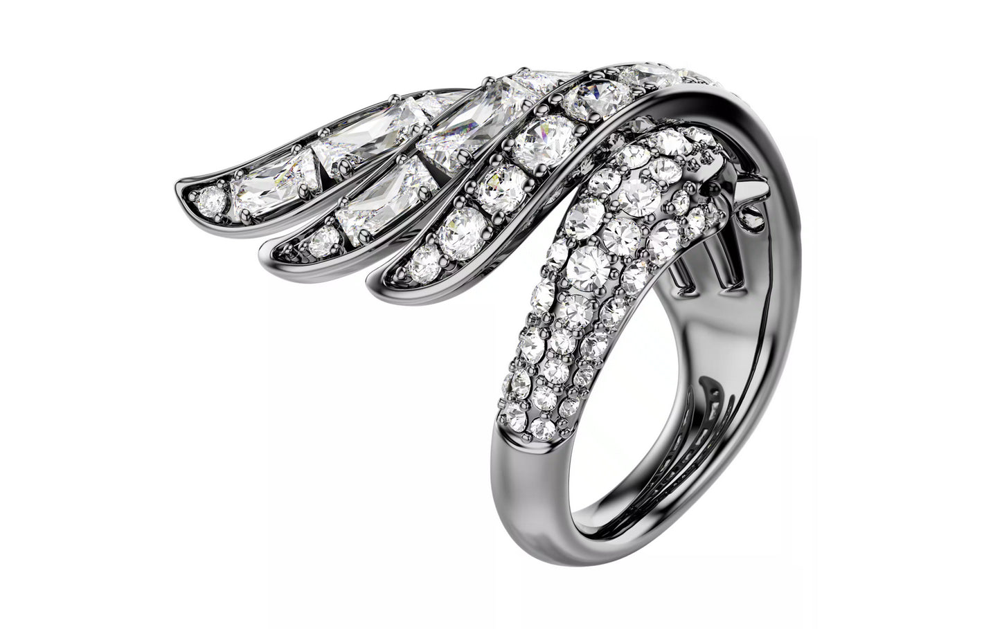 Swarovski 5735269 Anello The Vienna Collection Cigno Bianco Placcato rutenio 52