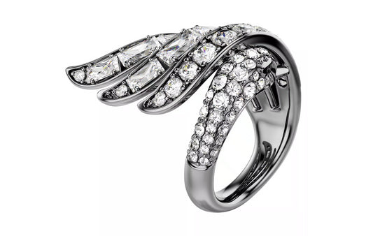 Swarovski 5735269 Anello The Vienna Collection Cigno Bianco Placcato rutenio 52